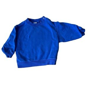 ARKET | 100% Cotton toddler Crewneck sweatshirt | royal blue | 1-2 years (86/92)
